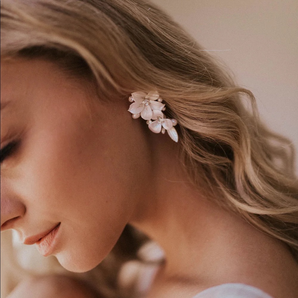 Louise bridal earrings by Untamed Petals